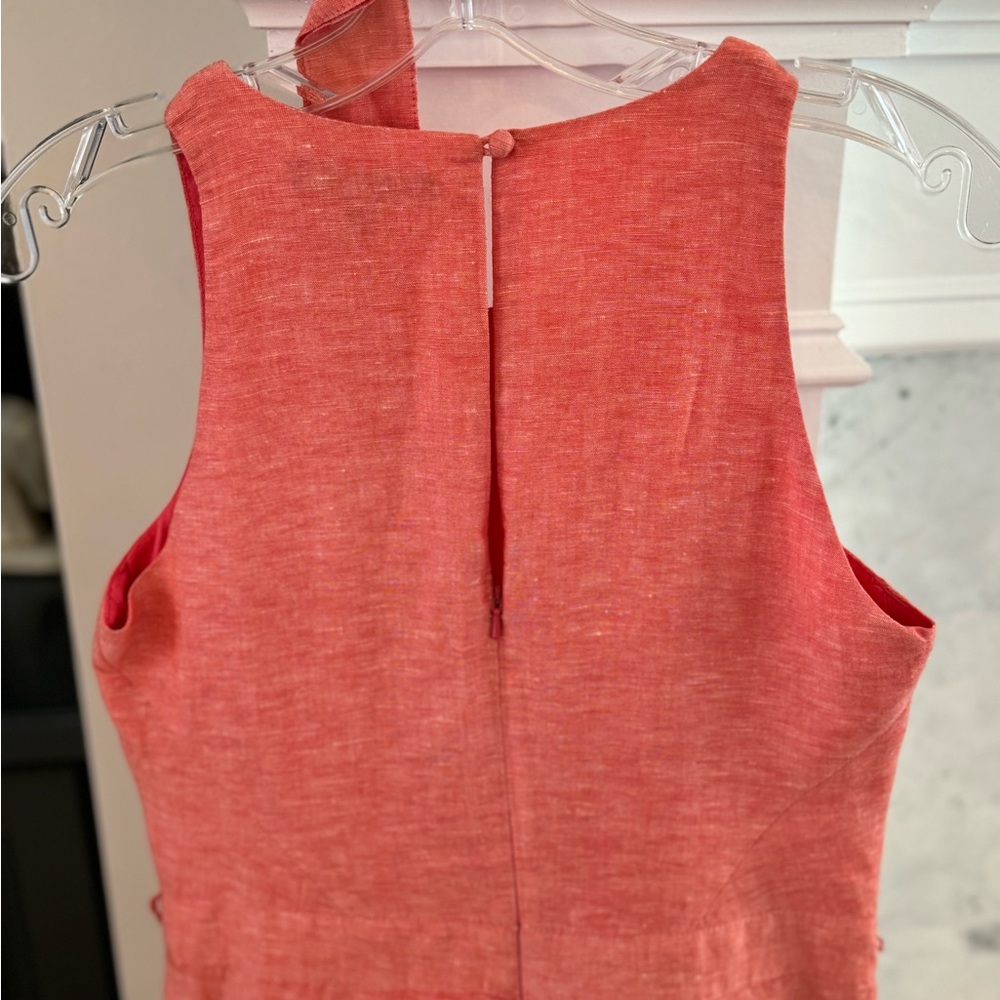 Banana Republic tangerine wideleg jump suit. Linen/cotton. Ankle length Size 0 - Picture 4 of 6